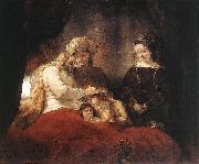 Jacob Blessing the Children of Joseph Rembrandt